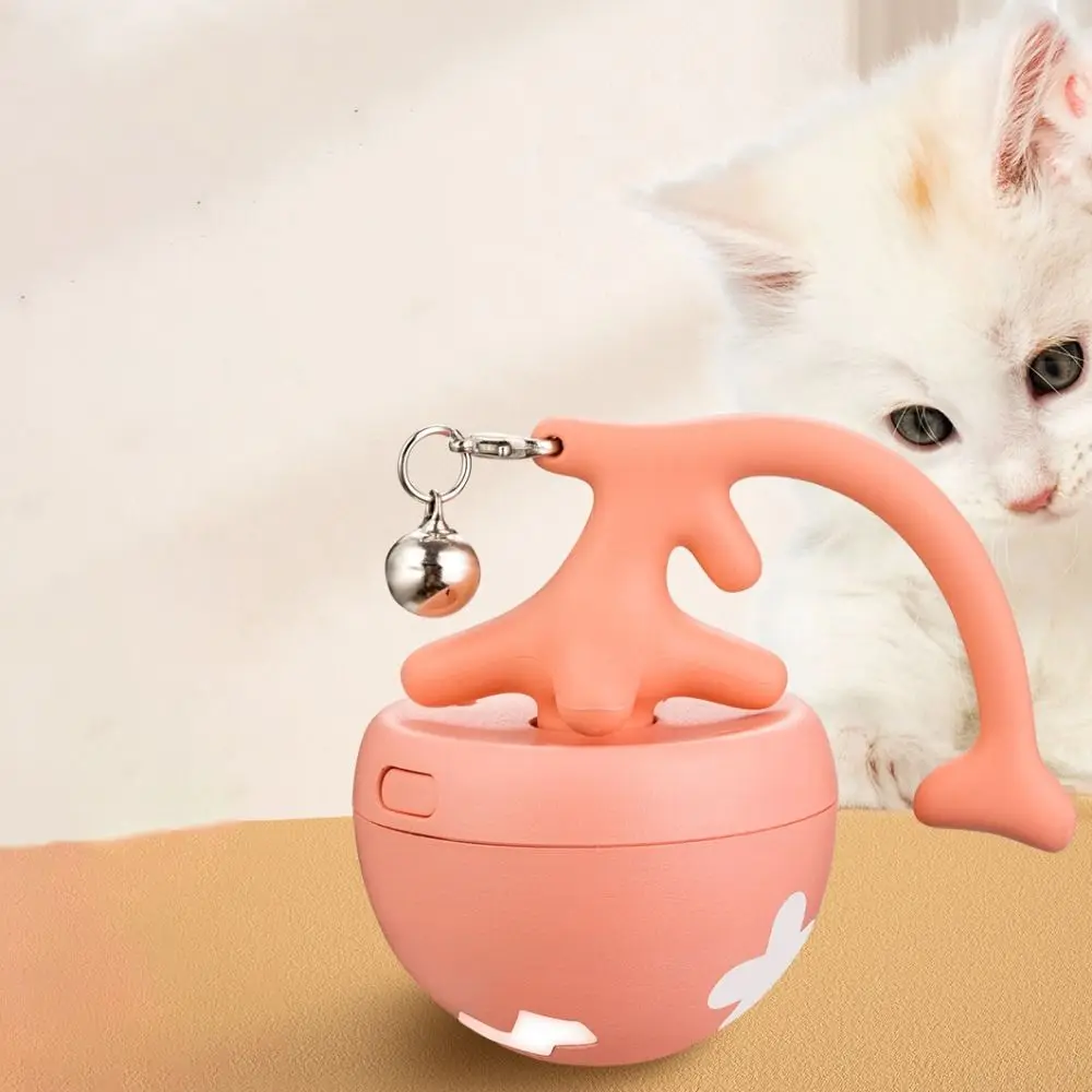 Fish Bone Electric Rolling Cat Ball USB Charging Bite Resistant Automatic Cat Toy Ball with Bell Self-Rotating Cat Teasing Ball