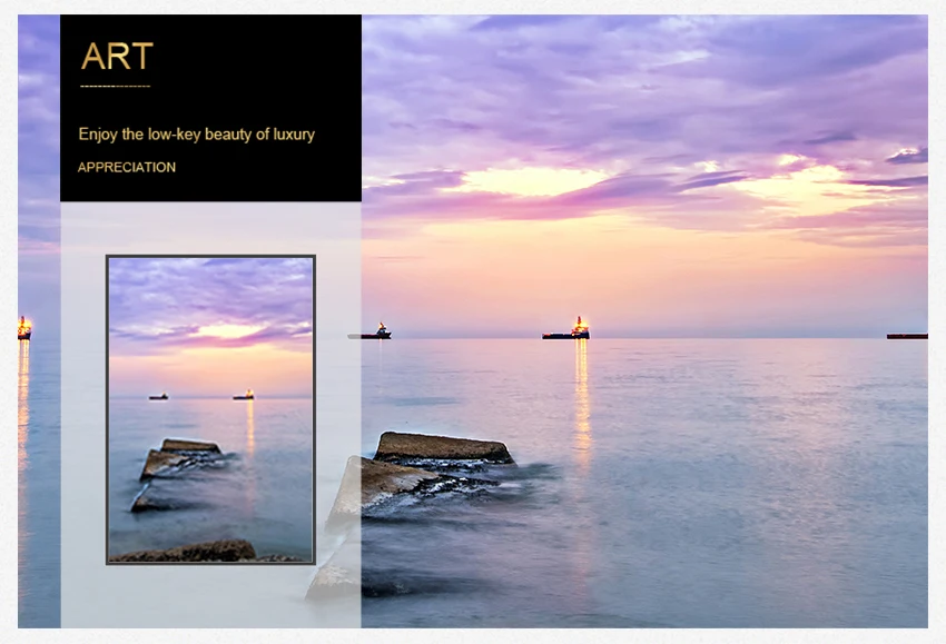 Canvas Painting Panorama Scandinavian Wall Art Picture for Living Room Sunsets Natural Sea Beach Landscape Posters and Prints