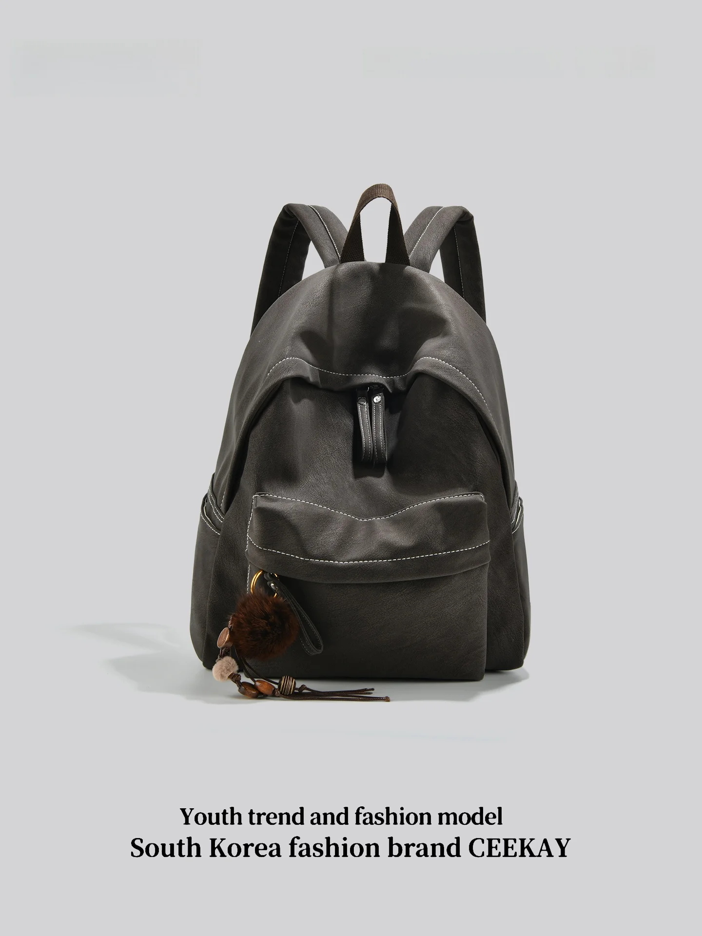 Ceekay Original Design Soft Leather Large Capacity Commuter Backpack Women's Bag 2026 New Style Fashionable Trendy