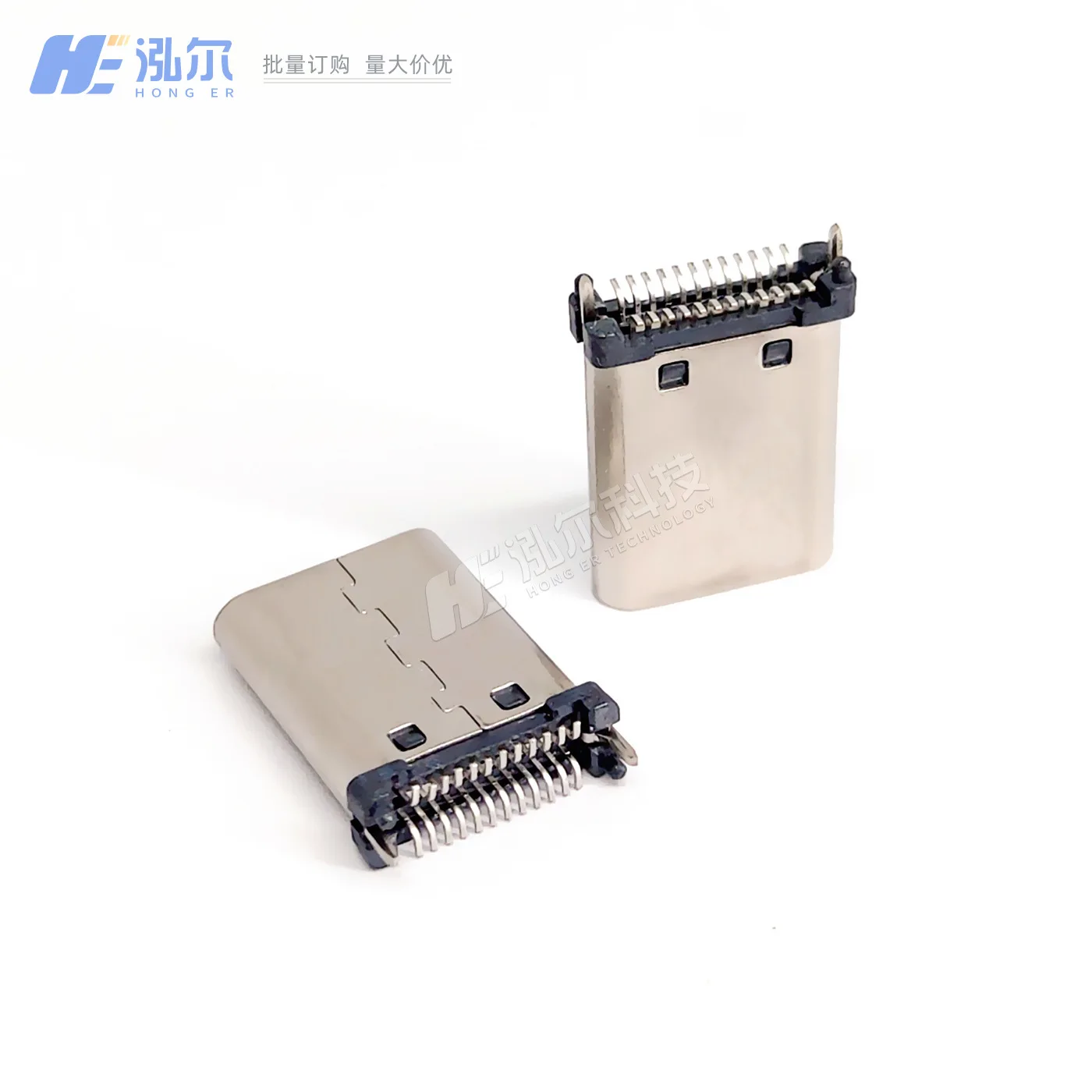 For TYPE-C male vertical sticker 24Pin stretch without foot with grounding length 11.1mm sticker male seat usb 24P