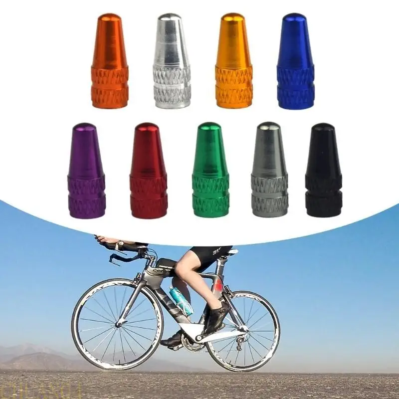 

A1A2 4Pcs Aluminum Alloy Bike Tire Caps Air Dust Covers Bike Valves Stem Caps Cycling Tire Air Valves Caps Easy to Install