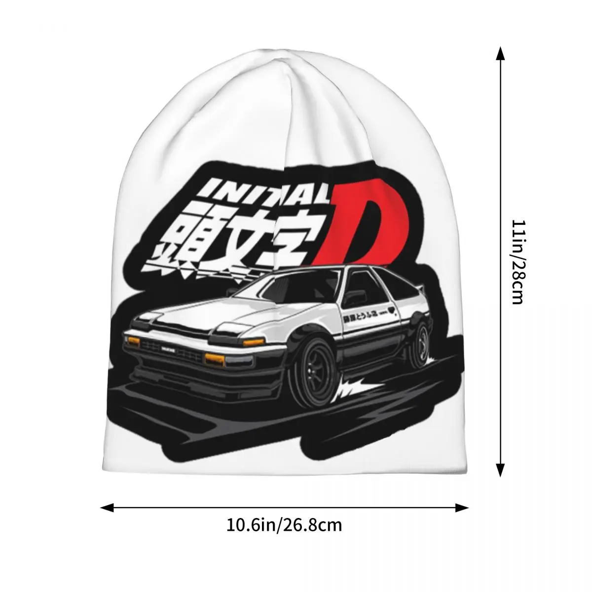 Anime Drift AE86 Initial D Skullies Beanies Hats Warm Autumn Winter Outdoor Cap Knitted Bonnet Caps for Men Women Adult
