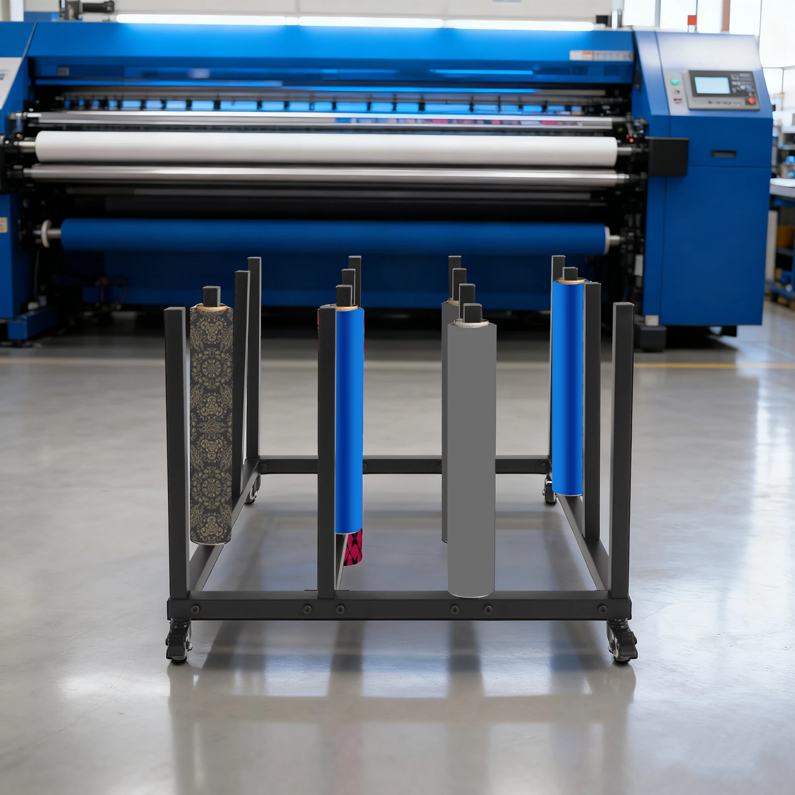 

Органайзер для рулонов с несколькими сценками, подходит для рулонов винила/блоков/PVC/ткани, для магазина вывесок/офиса/дизайни-студии/корма с принтами