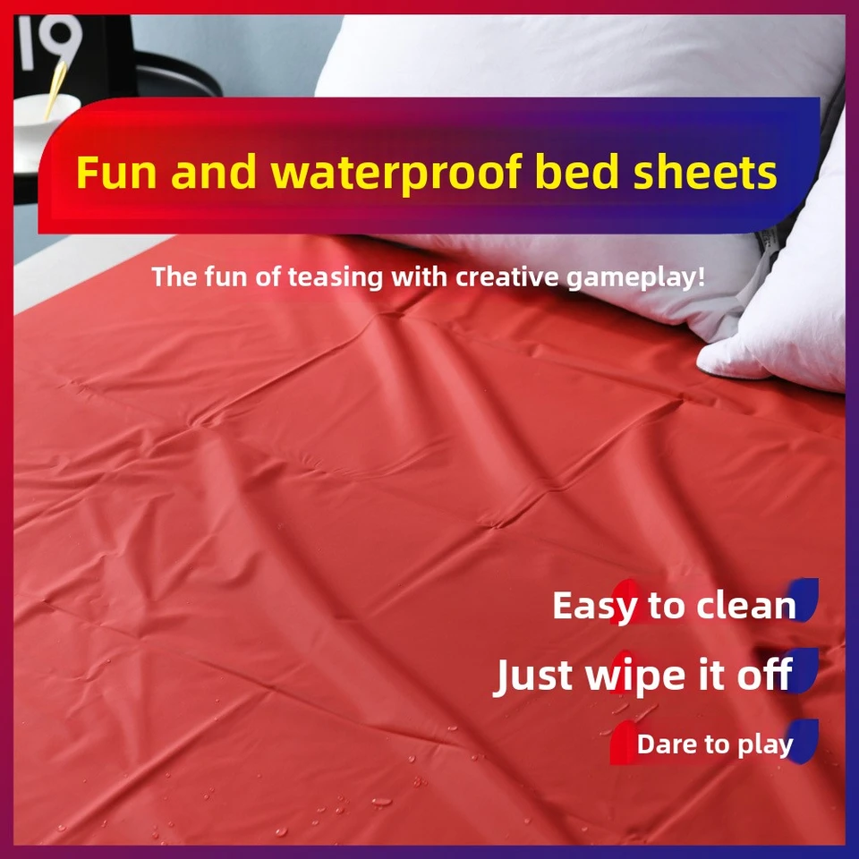 PVC Double Bed Sheet Water Resistant Wet Mattress Baby Play Bedding Bedsheet Hypoallergenic Adult Oil Massage Protector