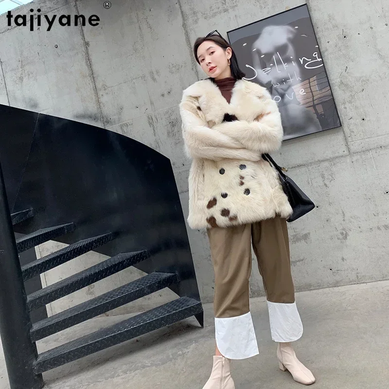 Tajiyane Natural Wool Fur Jackets for Women Real Fur Coat Womens Clothing Luxury Winter Mid-length Fur Coats Fashion Chaquetas