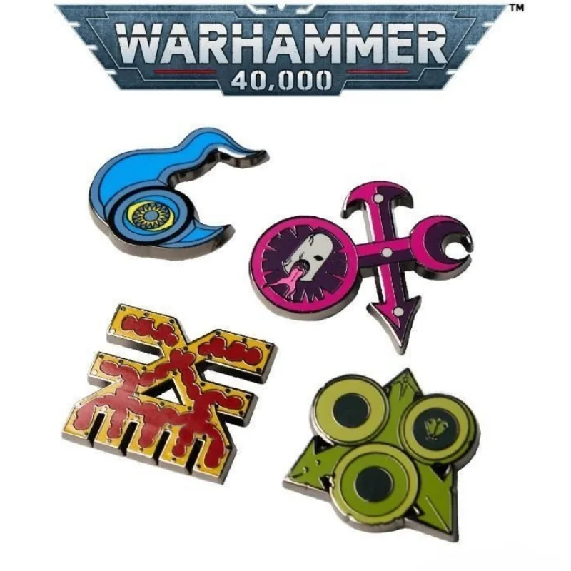 

Warhammer 40000 Dark Gods Personalized Cartoon Anime Game Peripherals Colorful Enamel Brooches Creative Costume Decoration Gifts