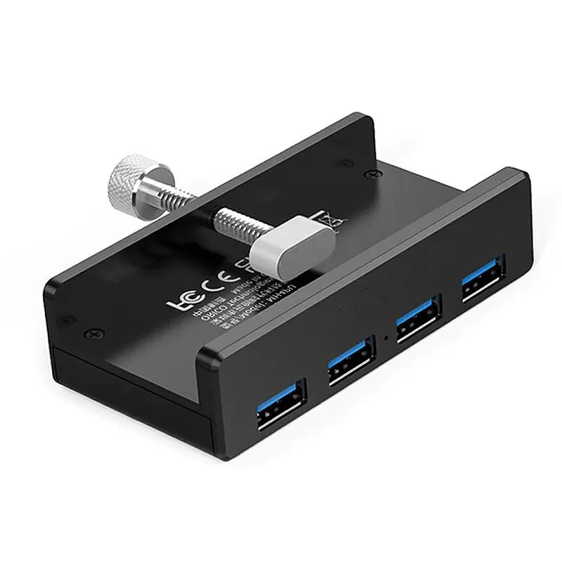 MH4PU-P 4 in 1 USB 3.0 Hub Docking Station USB Adapter with Power Supply 5Gbps Fast Data Transmission for Laptop Phone