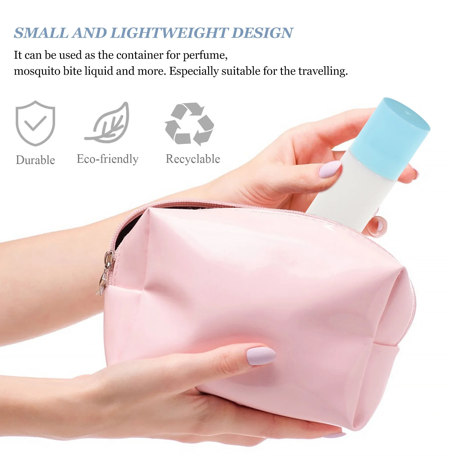 10 Stück Schwammkopf-Flüssigkeitsflaschen, hochwertige, nachfüllbare kleine Unterflaschen, leichter Reise-Rollbehälter, vielseitig einsetzbar, leer