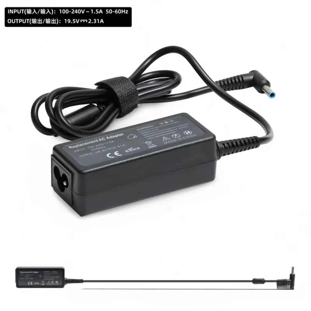 

Universal Laptop Charger Mini 19.5 2.31A 45W 4.5 * 3.0mm Power Adapter DC Plug HP Jealous X360 Laptop Adapter