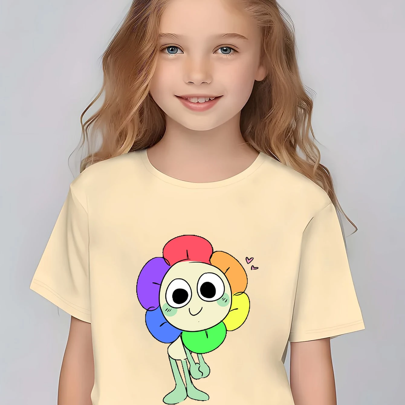 Kids T Shirt Dandys World T Shirt Summer Tops Boys Girls Clothes Casual Short Sleeve Tee Children Cute Cartoon Sunflower T-shirt