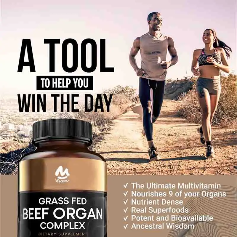 Grass Fed Beef Organs Capsules,  Organ Meat Capsules, Grass Fed Organ Complex