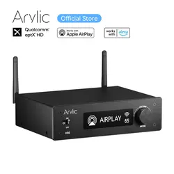 Arylic-H50 Amplificador estéreo sem fio, HiFi, Bluetooth 5.2, AptX HD, funciona com Alexa, ES9023P, Sabre DAC, QCC3040, 50Wx2, Novo