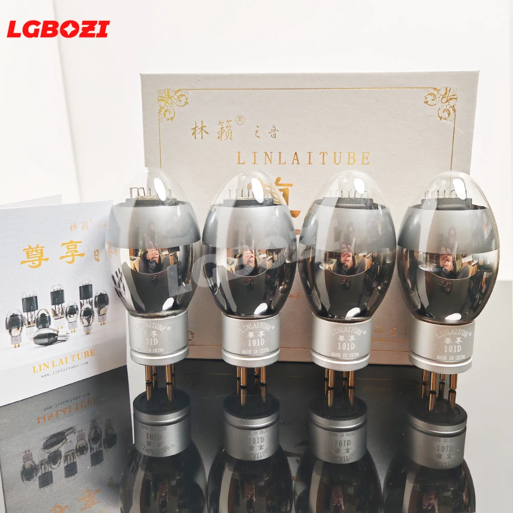 

Вакуумная лампа премиум-класса LinLAI 101D — аудиоклапан HiFi, подходящий четырехкомплект, совместимый с усилителем Bluetooth 101/E-101D/WE101D