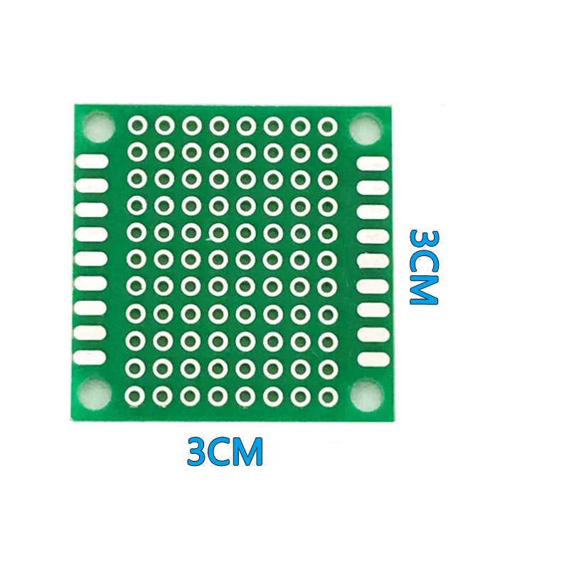 20Pcs/kit 3*3CM Single Sided Universal Board 1.6 Thick 2.54 Pitch Pcb Circuit Experimental Practice Board