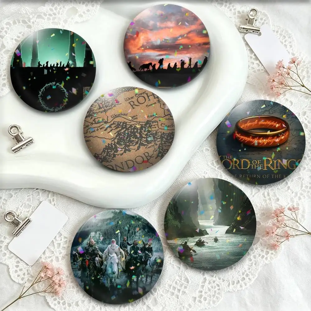 T-The Lord of the R-RingS  25 32 44 58 75mm Badges Personalized Round Brooches Pins Accessory Gift