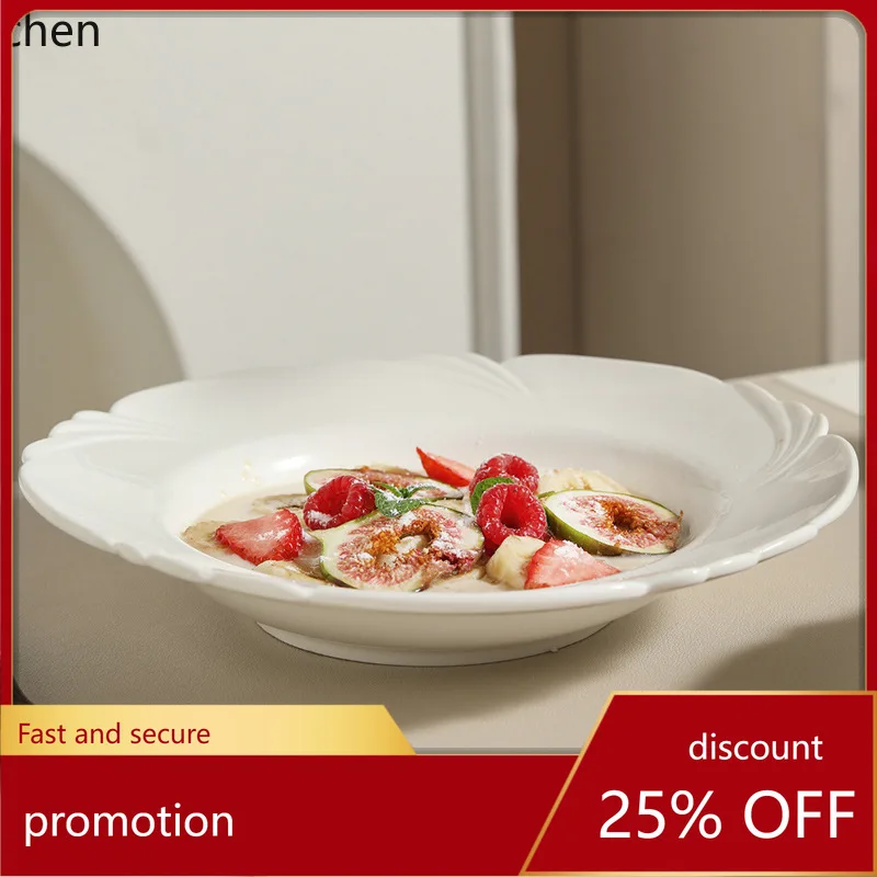 

ZML Creative High-End Ceramic Western Dinner Plate, Salad Plate, Deep Soup Plate, Hotel Tableware
