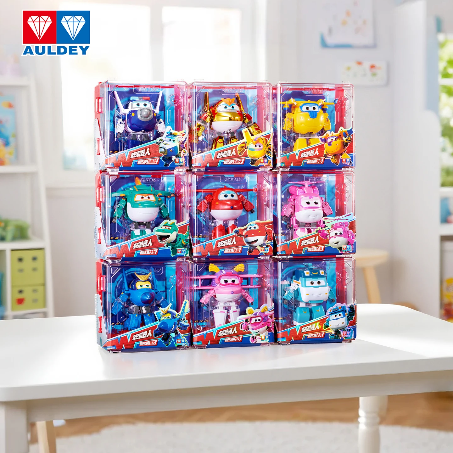 

Auldey Original Super Wings Jett Dizzy Large Transforming Robot Classic Hangar Wall Kids Holiday Gift Collectible ModelOrnaments