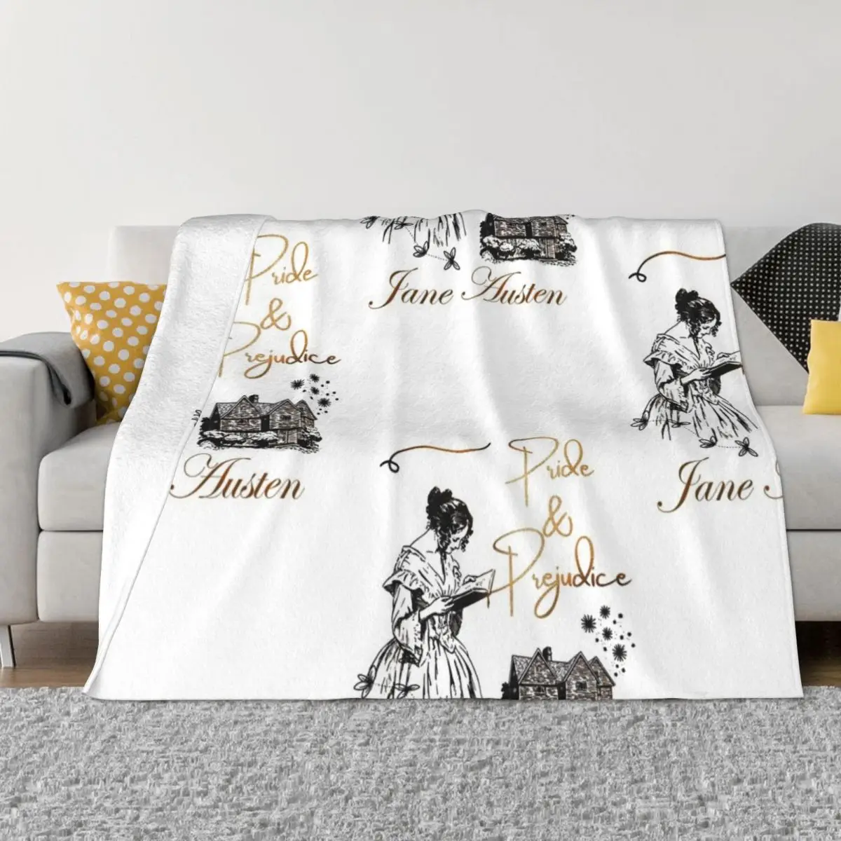 Pride and Prejudice Throw Blanket Large Blanket Bed Fashionable Blanket Thermal Blankets For Travel