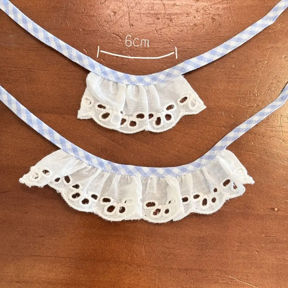 Mini poupée rayure T-shirt vêtements Style de mode décontracté rétro dentelle col tablier pour 10 ~ 15 cm coton poupée pour 17 cm poupées