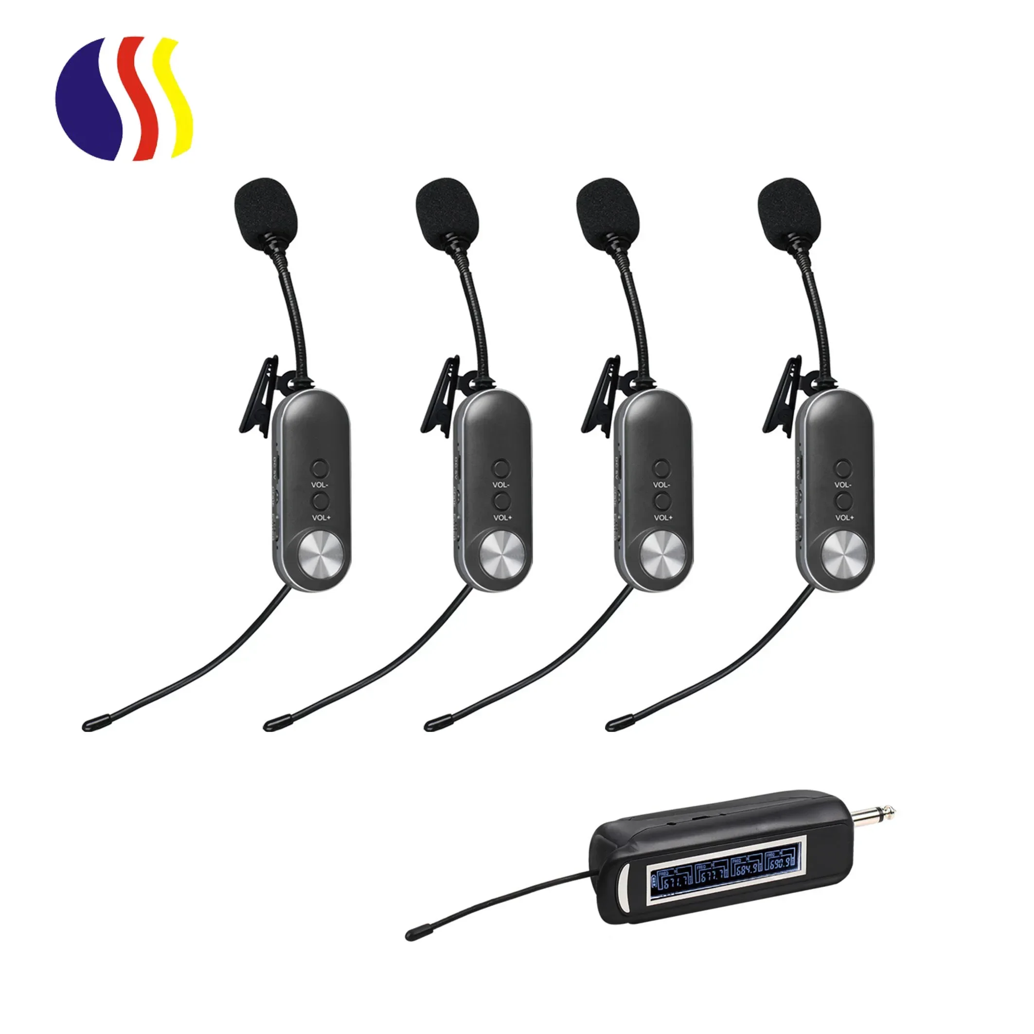 Microfono wireless da bavero Microfono per telefono Microfono wireless Uhf