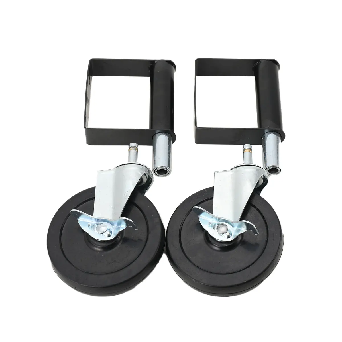 2 Stück 125 mm 360 ° Drehbares Torrad, federbelastete Torzaunrolle mit 360-Grad-Drehgelenk, Tragfähigkeit 160 kg – Detail 2
