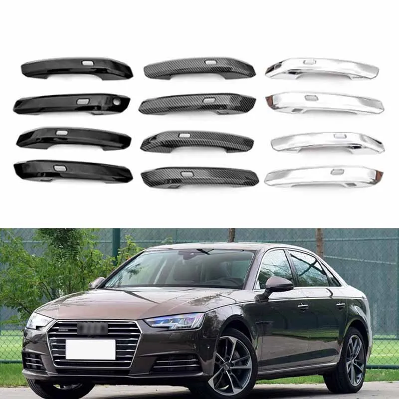 

Car Door Handle Cover Door Bowl Protector Handle Cover Carbon Fiber pattern For Audi A4L 2017 2018 2019 2020 Auto Accessories