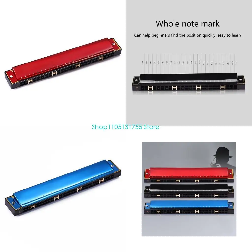 K0EF for Key C Harmonica Diatonic Double Tremolo Beginner Harmonicas with Hard for Case & Cloth for Musical Instrument Sale,2