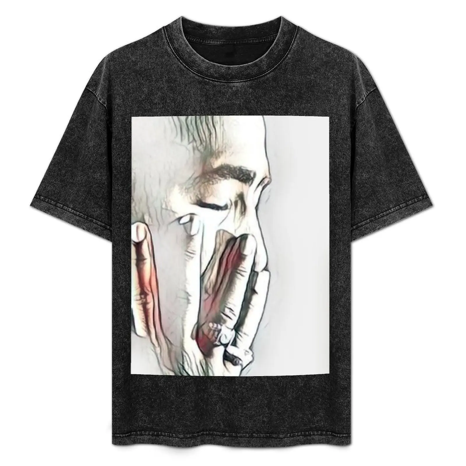 Rap artist 2Pac Shakur T-Shirt Big and Tall Crew Neck Tee
