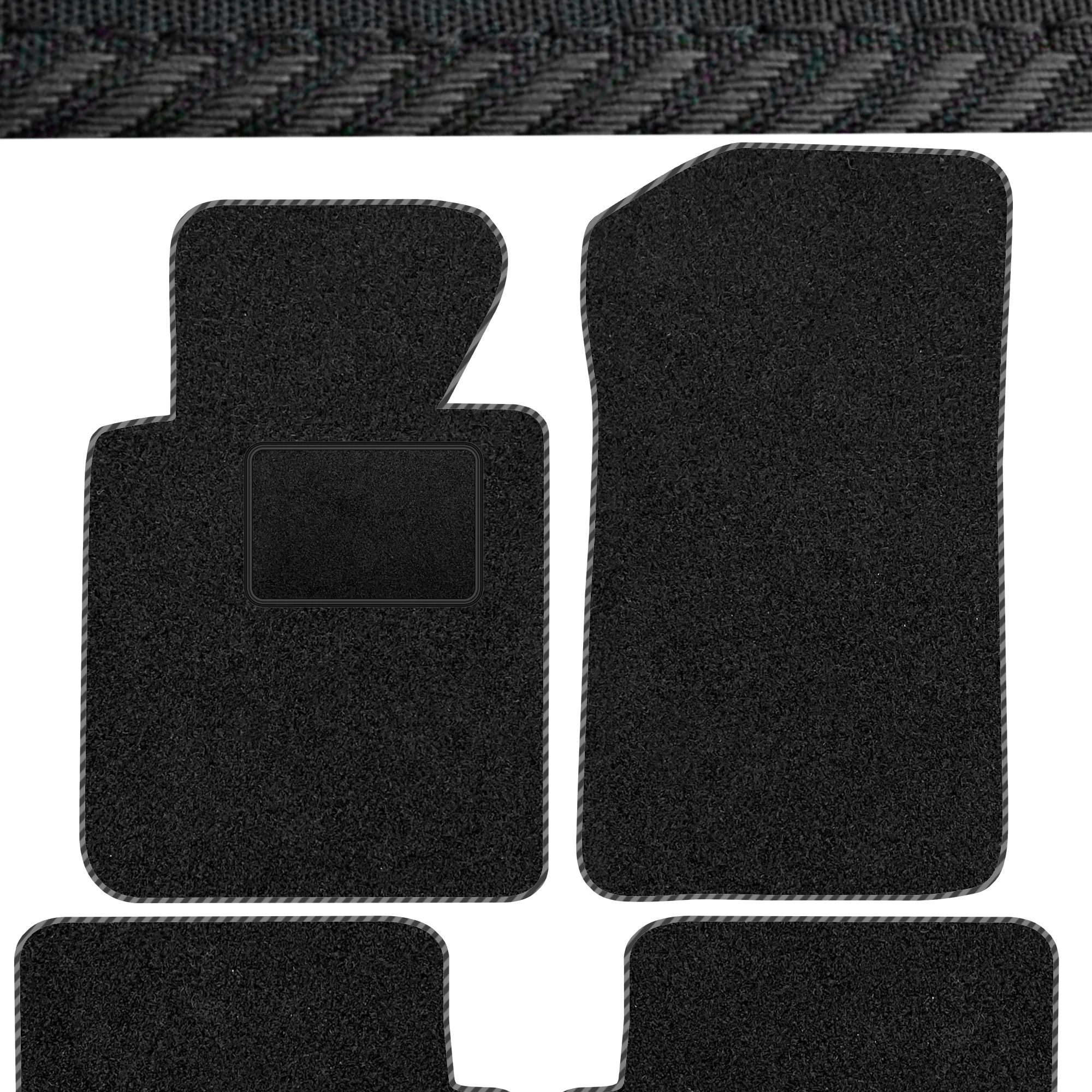 Image of Bmw 5 Veloursteppeteppich-Set E60/E61 Serie 2003-2010 – Trim Schwarz