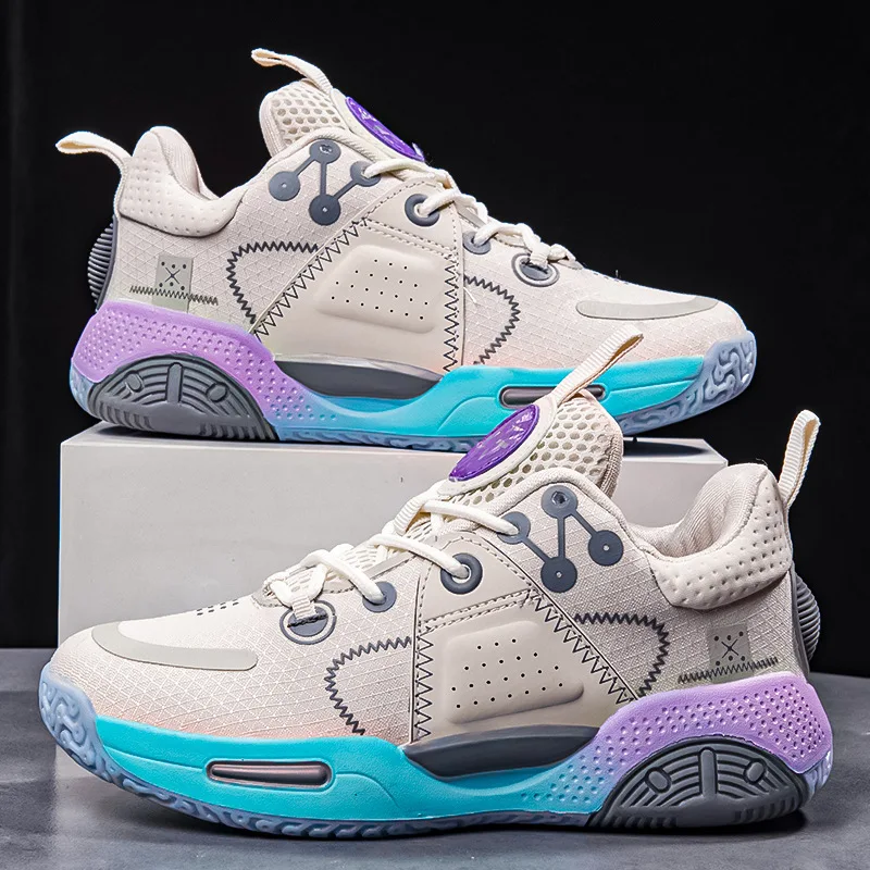 Kids Boys Basketball Shoes 2023 Athletic Running Sports Shoes Tennis Casual Lace Up Children Boys Sneakers