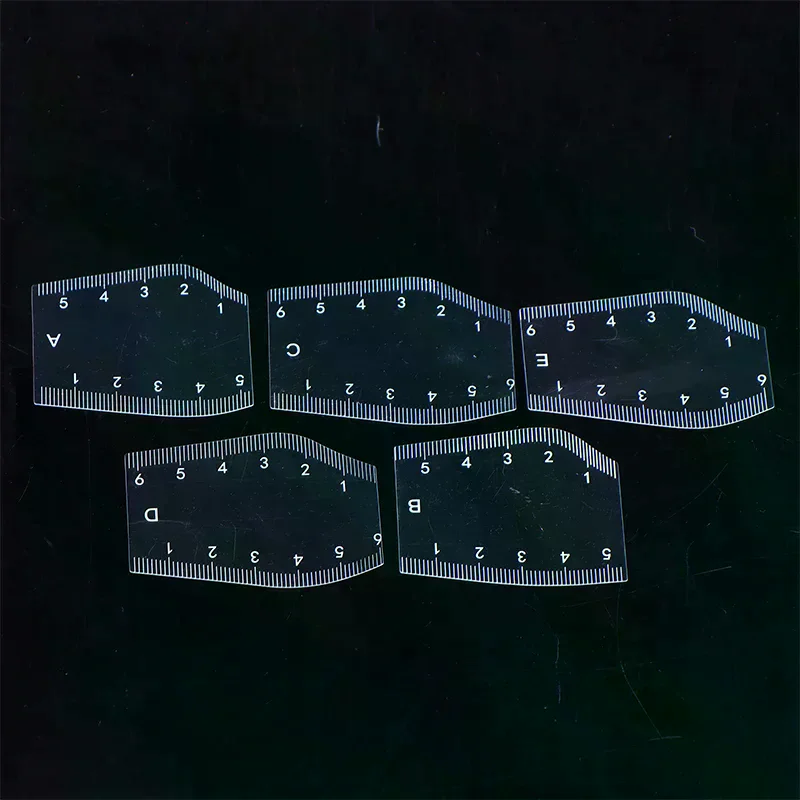 5Pcs Durable Brow Shaping Stencil Shaping Portable Instant Brow Shaper Drawing Eyebrow Design Ruler Gift