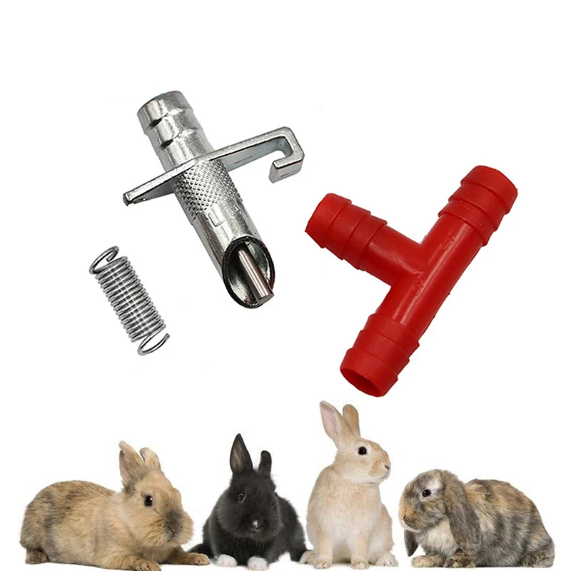 10 sets Automatic Rabbit Nipple Water Feeder Pet Nipple Water Drinker For Pet Rabbit Bunny Rodents Rabbit Drinking Fountains