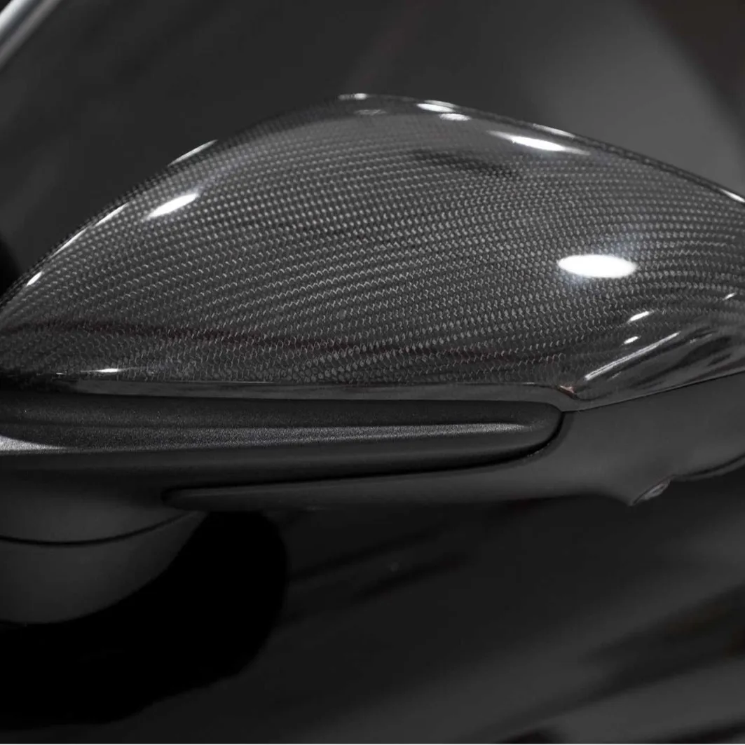 For 19-UP Porsche 911 992 Dry Carbon Replacement Carbon Fiber Mirror Housing, Right Rudder