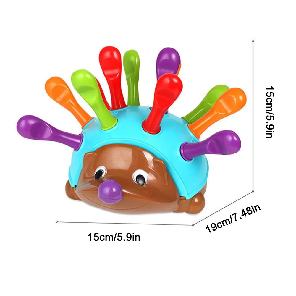 Early Education Hedgehog Toy for 0-3 Years Old - Color Recognition Focus Training Puzzle for Infant Cognitive Development