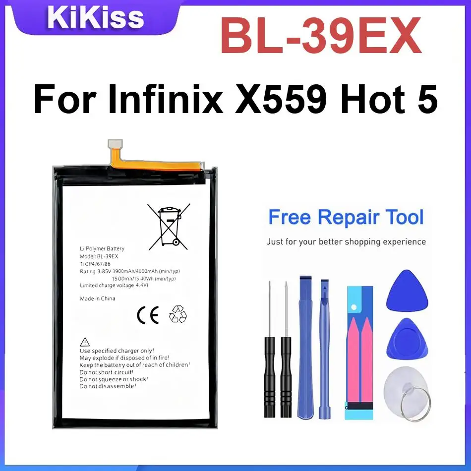 BL-39EX Mobile Phone Battery For Infinix X559 Hot 5 Li-ion Polymer Batteries