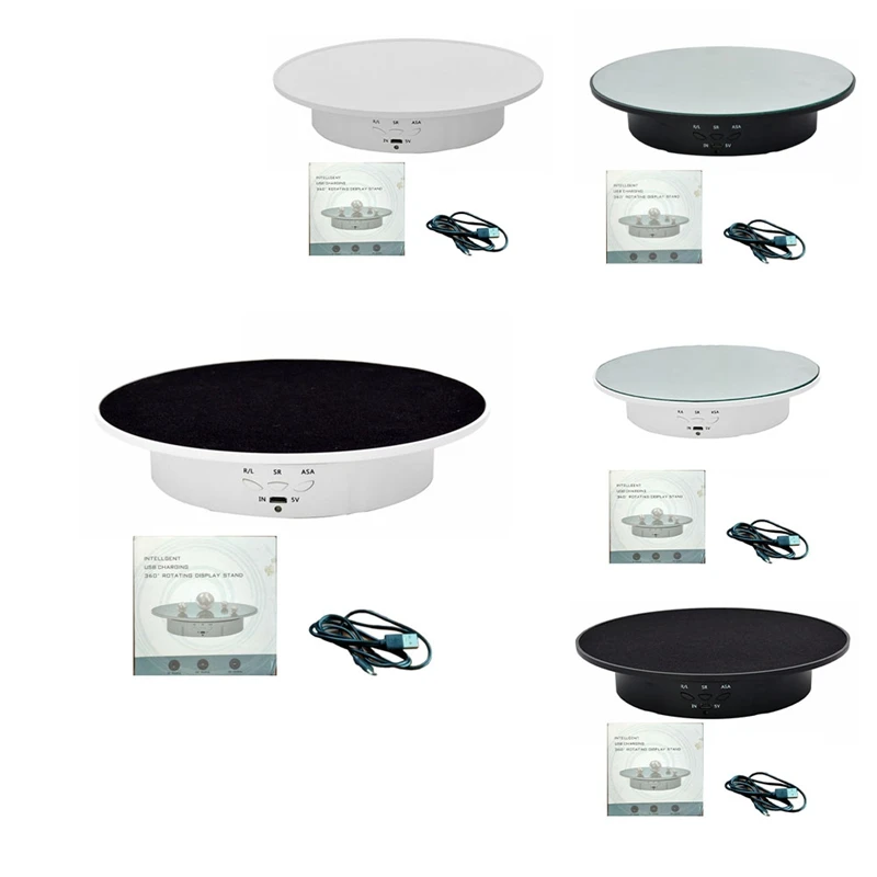 Top-Rechargeable Automatic Revolve Live Jewelry Artifacts Video Electric Rotational Table Panoramic Display Table