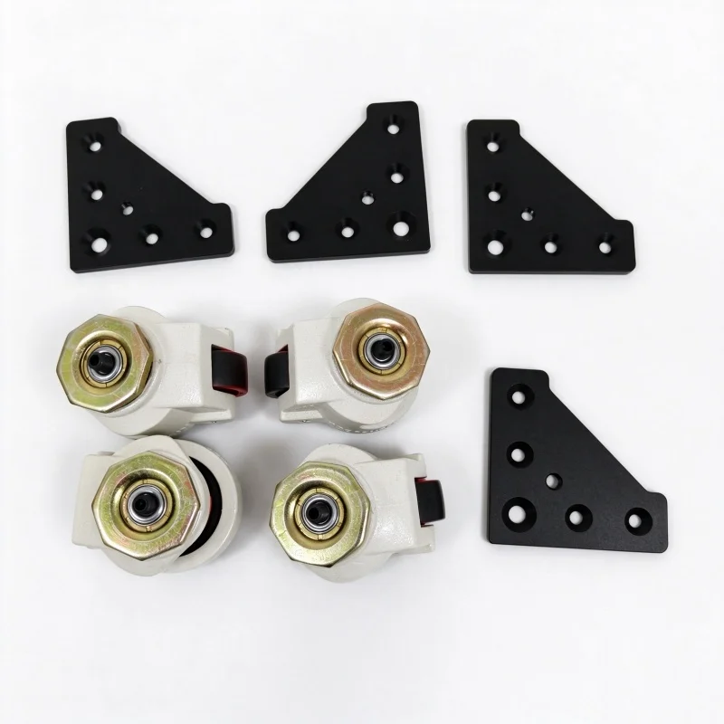 Funssor Ratrig V-core3/3.1/4 3D Printer Aluminum CNC Roller Caster Plate Upgrade Kit