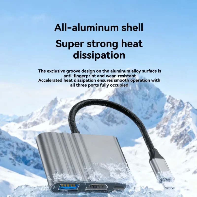 

Ingenious--Compatible, PD Charging, And USB Expansion 3-In-1 USB-C Hub- High-Speed 5Gbps Transfer