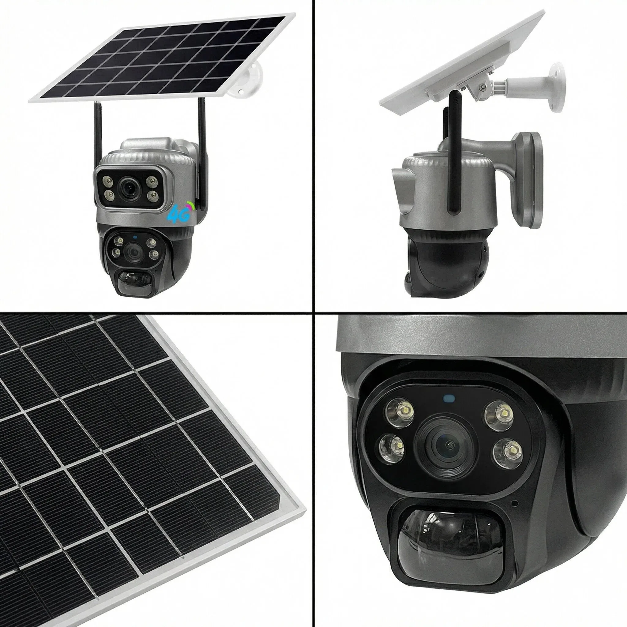 V380 4G mit SIM-Kamera, Solar-HD, 2 Linsen, 2 Bildschirme, 10-fach Zoom, PIR-Bewegungserkennung, Nachtsicht, wetterfestes Design, PTZ, kabellose IP-Außenkamera für CCTV-Sicherheitsschutz