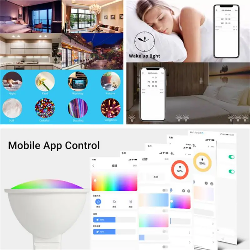 MR16 inteligentna żarówka WiFi RGB + CW 5W 12V LED z przyciemnianiem lampy EWelink kontrola aplikacji żarówka działa z Alexa Google Home Smartthings