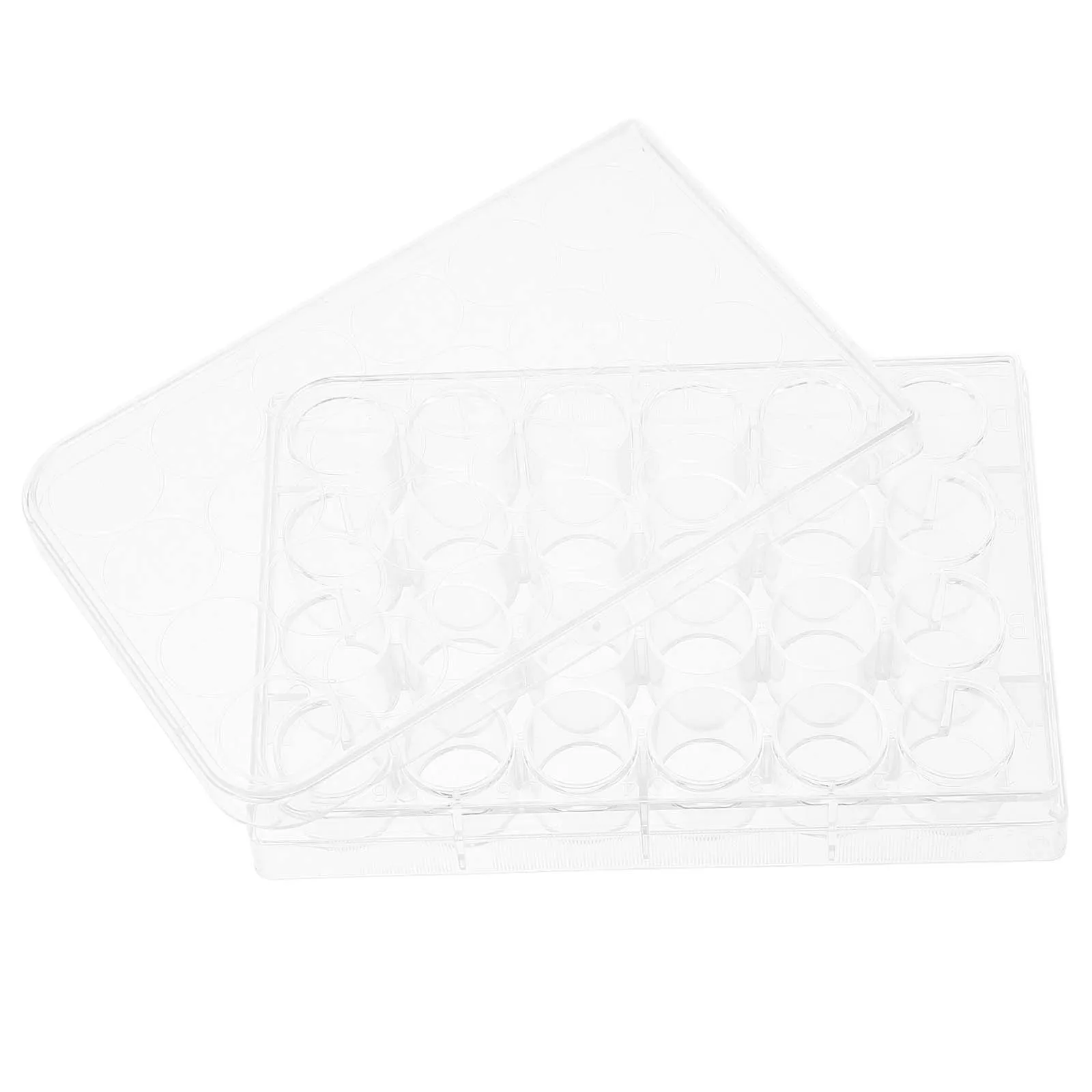 

2pcs 24-Well Culture Plate For Laboratory Transparent Durable Cell Tissue Experiment Multi-Functional With Lid Science Plates