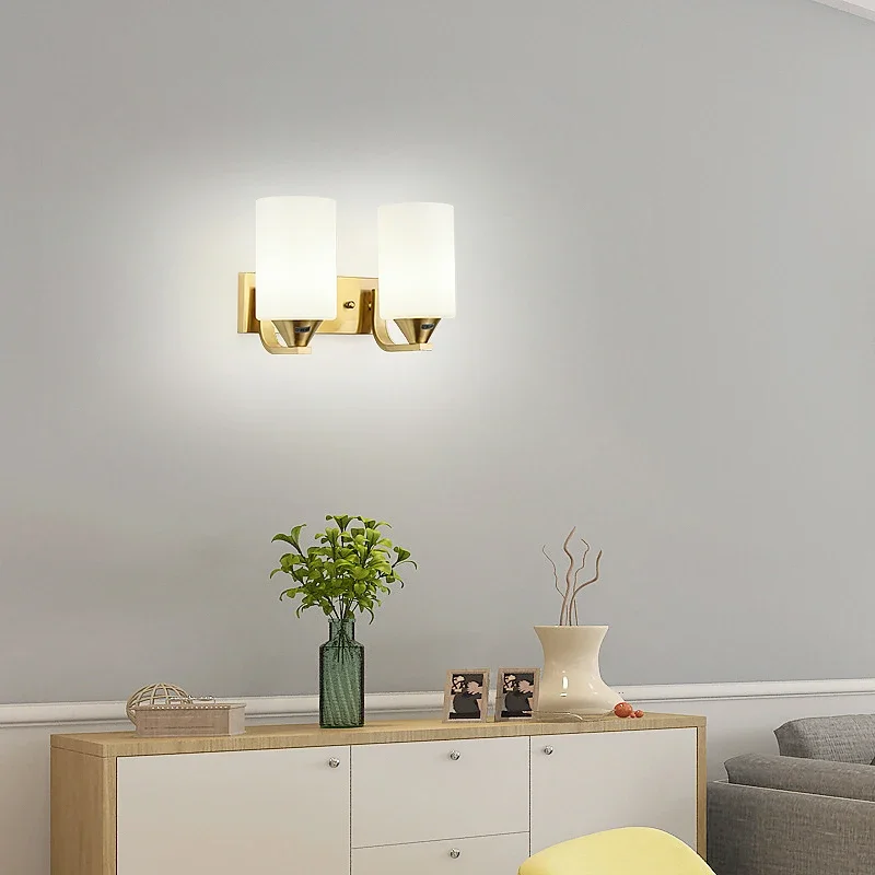 Imagem -02 - Modern Led Wall Light para Sala e Quarto Glass Gold Fixtures Lâmpada de Cabeceira Iluminação Noturna Decoração E27