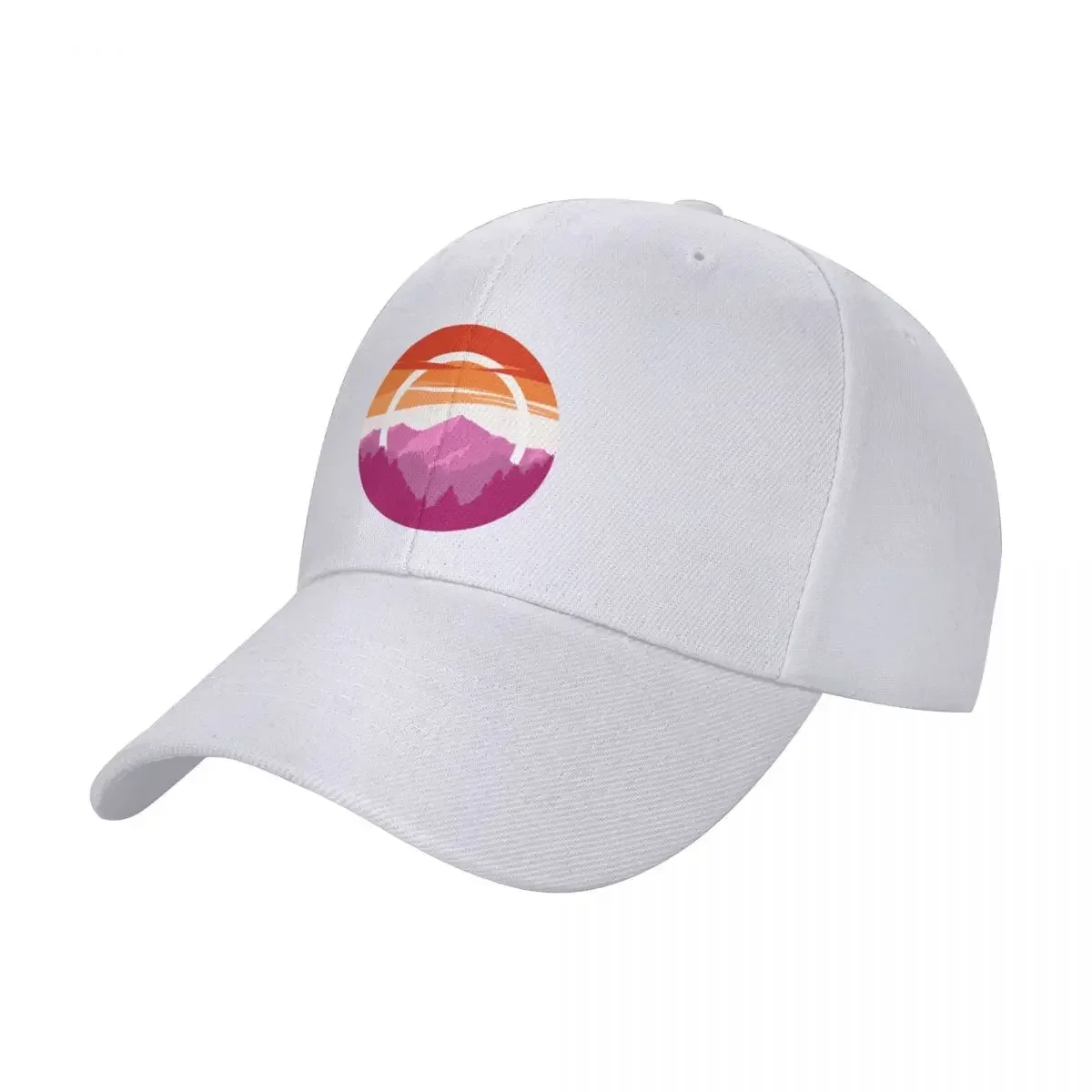 Pride Mountain (Subtle Lesbian Pride Flag Design) Cap baseball cap Fashion beach anime men hats Women's