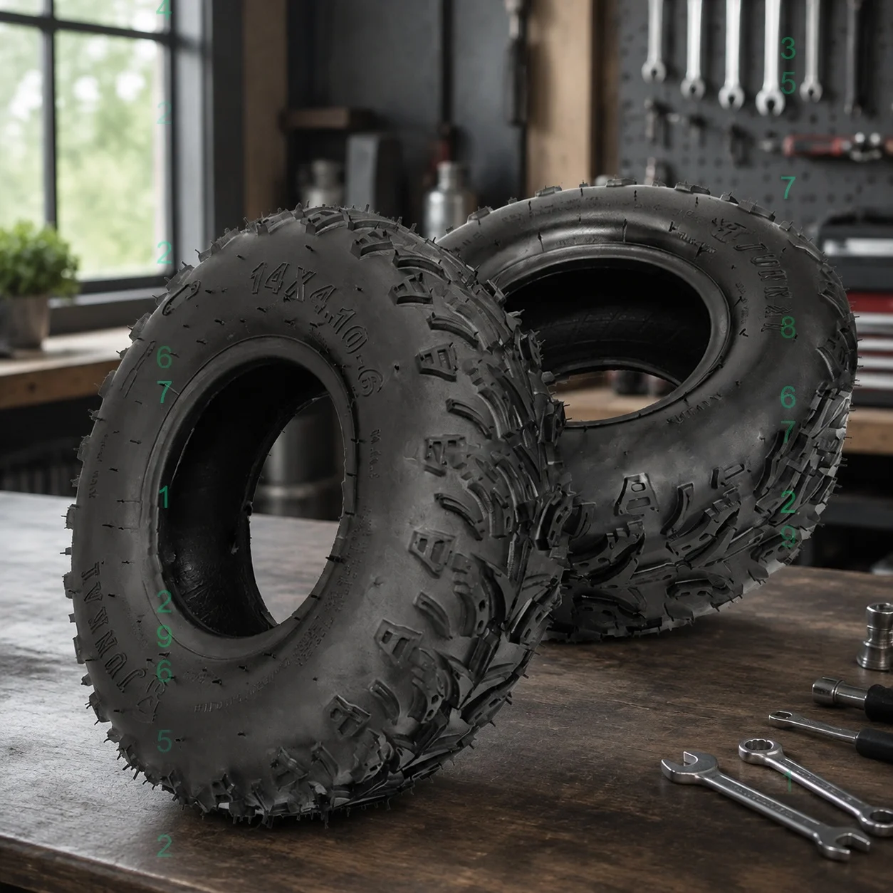 14 Inch Road Tubeless Tire 14X5.00-6 14x4.10-6 Tyre for Fuel Electric Racing Wheels Buggy Karting Car ATV QUAD Go Kart Parts