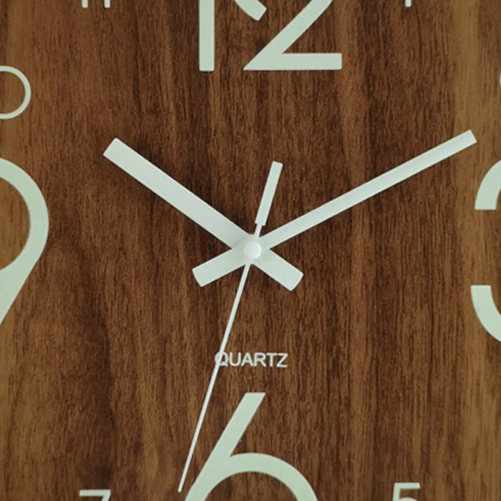 30cm Square Wall Clock ,Luminous Wooden Decorative, Modern Night Light, Quartz Night Clocks kitchen Room Bedroom Home Decor