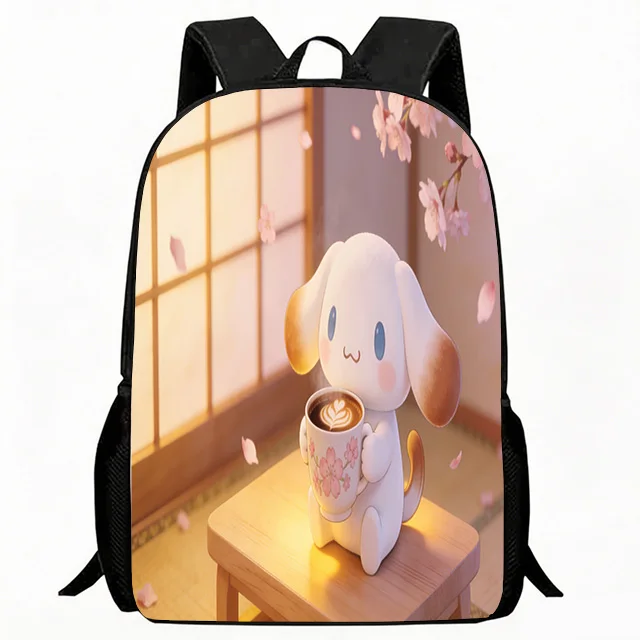 

Kids Bag Sakura Coffee Puppy Print School Backpack Adjustable Breathable Children's Casual Daypack Lightweight Durable Kids Book