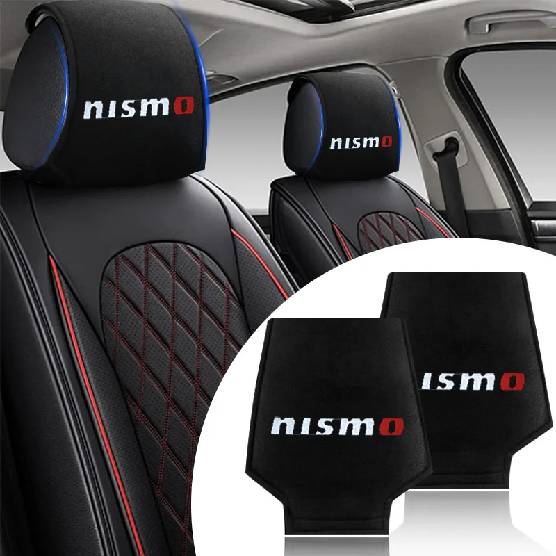 

Car Headrest Cover Auto Seat Headrest Cushion Neck Pillow Case For Nismo Nissan Tiida Teana Skyline Juke X-trail Accessories