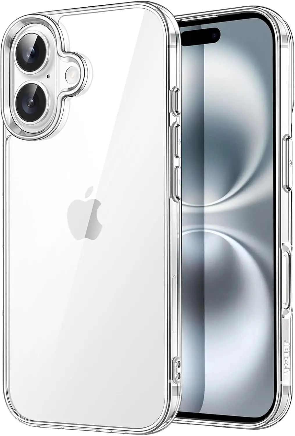 

Clear Shockproof Case for iPhone 16 6.1-Inch, Anti-Scratch Non-Yellowing Bumper Cover with Wireless Charging Support