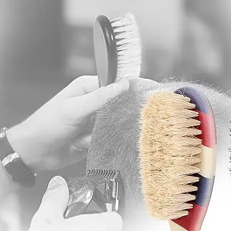 

Wild Boar Bristles Material Dual-Purpose Beard Brush Shaving Set Barber Shop Perfessional Tools Reduce Frizz Shaving Brush