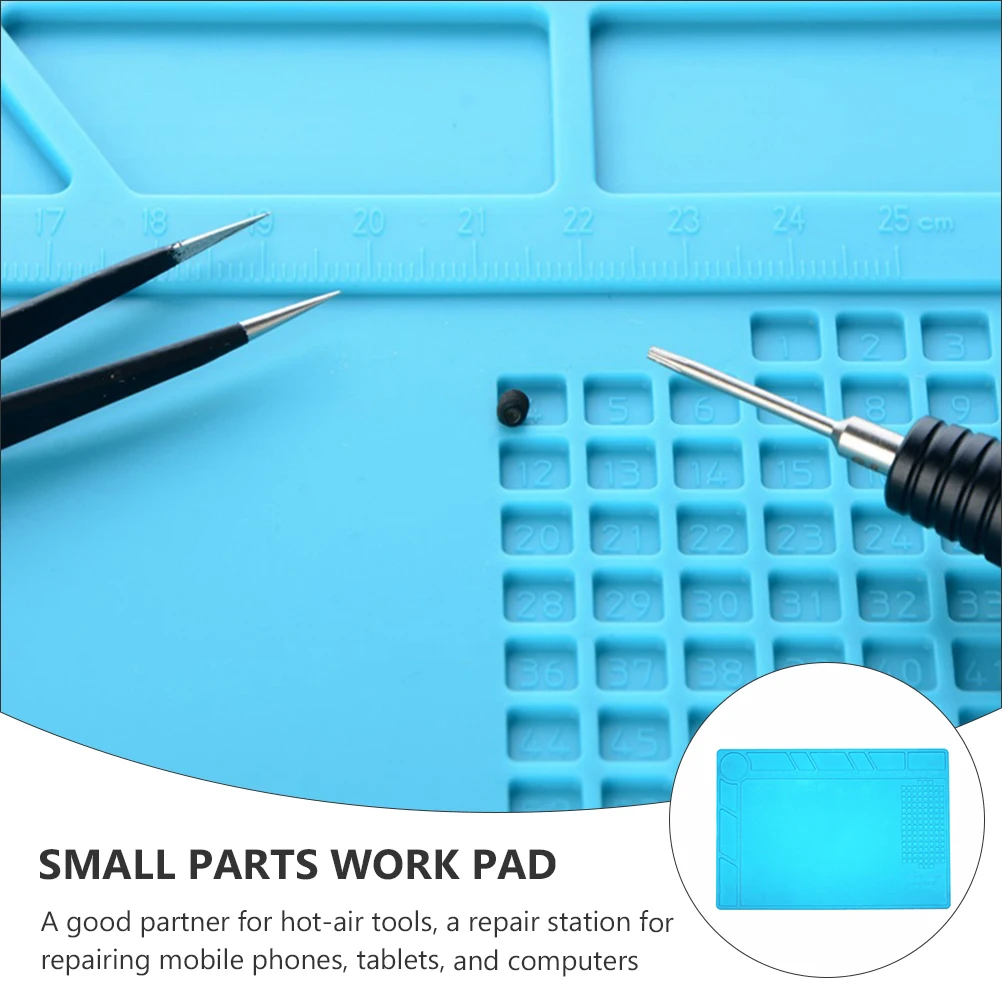 

1pc Silicone Heat-Resistant Mat Heat Insulation Work Pad For Phone Tablet Computer Maintenance Non-Slip Durable Easy Clean